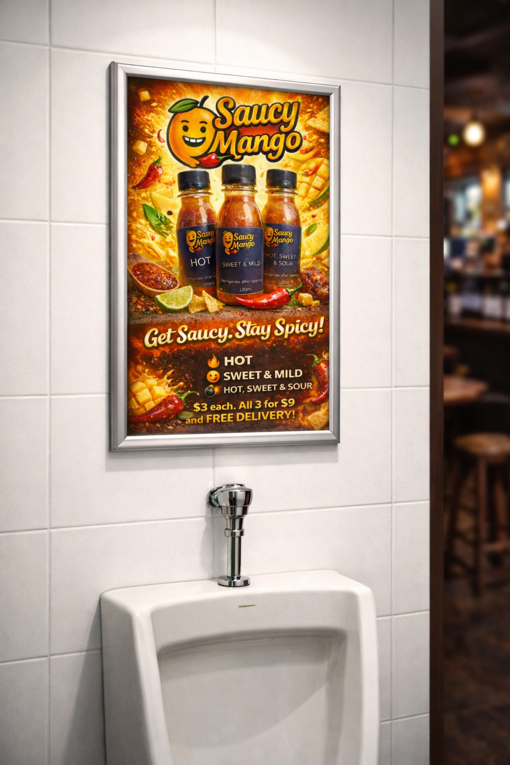 Mockup Above Urinal